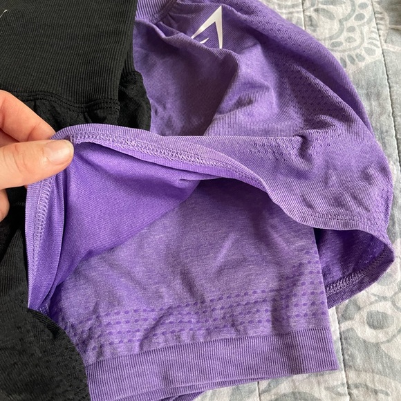 Gymshark 2 in 1 shorts (set of 3) 🖤🩵💜 - Picture 5 of 7